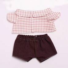 (仅服装) 28cm X 38cm 迷你泰迪熊衣服，适用于拉布布娃娃/毛绒玩具，带有可爱的尾巴孔