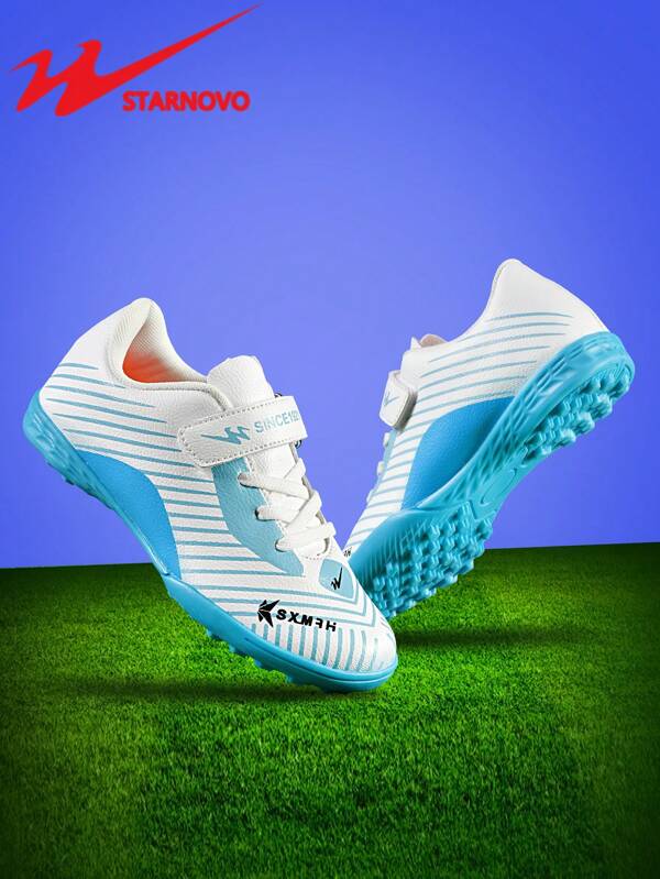 STARNOVO Kids/Youth Soccer Cleats, Suitable For Indoor/Turf Soccer Training, Dedicated Soccer Shoes (This Is A Standard Size, If Your Foot Is On The Slender Side, We Recommend Ordering 1 Size Down, If Your Foot Is On The Wider Side, We Recommend Ordering 1 Size Up)