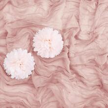 12 Pack Dusty Pink Cheesecloth Table Runner Gauze Table Runner Fabric Semi Sheer Cheese Cloth Table Decor Bulk For Rustic Romantic Wedding Baby Shower Table Decoration