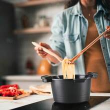 Stainl Steel Stock Pot 27.5 Quart 11.4 X 13.4 Inch Heavy Duty With Glass Lid Daily Pick - Black - View 7