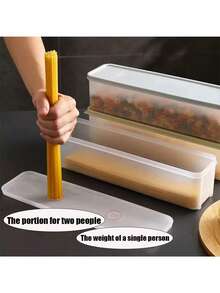 5pcs/3pcs/1pc Transparent Covered Rectangular Food Storage Boxes, Reusable Plastic Fridge Organizers To Preserve Freshness, Suitable For Scallions, Ginger, Garlic, Cilantro, Pasta, Eggs, Space-Saving And Tidy, Hand Washable, Essential Kitchen Item - Multicolor - View 10