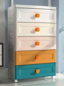 加厚儿童储物柜，带抽屉，可收纳塑料玩具和衣物