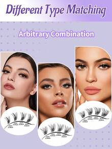 616/512/488Pcs D Roll 大容量大容量睫毛书睫毛延长套件 10D+20D+30D+40D +50D+60D+80D/50D+60D+80D+100D 自然眼妆假睫毛 10-16 混合防水化纤貂毛 3D 单睫毛束易于携带可重复使用适合日常外出、节日、日常化妆、角色扮演睫毛、全妆日常佩戴 640/448/576/570/544/560/240/184/120 件 - 彩色 - 查看 11