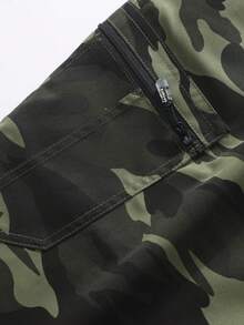 大码男士夏季运动短裤，男士大码翻盖口袋侧抽绳腰部工装短裤，休闲装，送给丈夫/男朋友的礼物