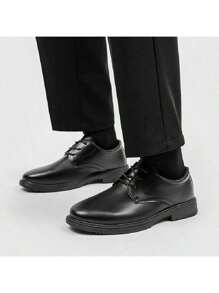 Zapatos de vestir de hombre con plataforma de verano 2025, estilo británico, de negocios, formales, casuales, de boda para el novio, con suela blanda, en color negro