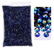 10000/5000/3000 件/包 AB 2-5 毫米树脂免烫散装水钻批发平底塑料水晶水钻 DIY 亮片适用于艺术和工艺品