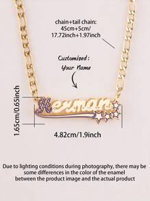 1 pièce Collier pendentif avec motif personnalisé de nom anglais, plusieurs styles disponibles, convient pour diverses occasions et pour un usage quotidien, cadeau parfait pour les festivals, bijou haut de gamme et raffiné