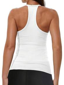 IGENJUN Workout Tops Women Racerback Basic Summer 2024 Camisole Ribbed Sleeveless - Màu xanh bụi bặm - Xem 7