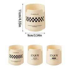 1pc Cream-Color Pen Holder, Multi-Functional Desk Organizer, Can Be Used As Phone Stand, High-Quality For Students And Office