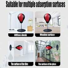 1 件桌面减压球，办公室成人办公桌速度球反应拳击练习吸盘球 - 彩色 - 查看 5