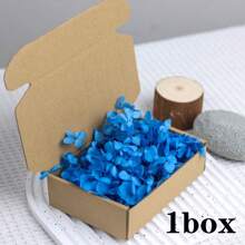 1 Box Natural Dried Flowers, Hydrangea Preserved Dried Flowers, Everlasting Flowers DIY Craft Decorative Material Pack, Baby's Breath Dried Flower Material Pack, High-Quality Plant Materials For DIY Crafts, Decorations, Non-Electrical, Without Feathers