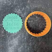 Tampon à biscuits personnalisé et gravé, moule Halloween et Noël 3D pour la décoration de gâteaux de cuisine, outils de découpe DIY, modèle de gâteau en sucre, moule à gâteau en argile douce pour mariage, empreinte de nom fait main