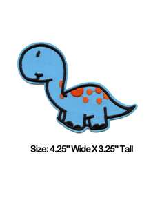 1 pieza Parche bordado de dinosaurio Estegosaurio lindo, bordado de tela de poliéster DIY, apropiado para ropa, prendas, calzado y accesorios, para todas las estaciones