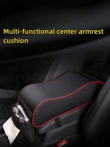 1 pièce Cache-boîte de poignée de voiture rehaussé, Coussin de poignée de voiture universel, Accoudoir central de voiture de haute qualité, Housse de protection de stockage de poignée, Accessoires intérieurs de voiture, Fournitures pour voiture