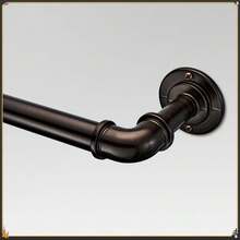 36"-66" French Pipe Curtain Rod Bronze - ™: Adjustable Metal Drapery Rod, Oil Rubbed Finish, Dark Brown - Nhiều màu - Xem 1
