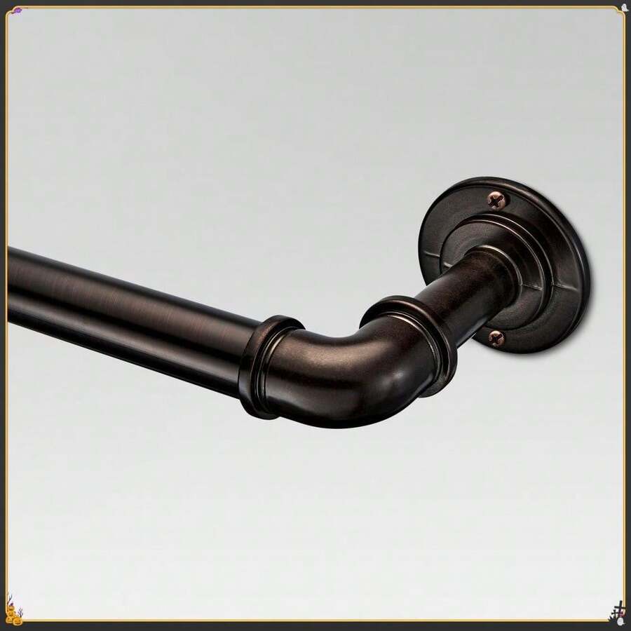 36"-66" French Pipe Curtain Rod Bronze - ™: Adjustable Metal Drapery Rod, Oil Rubbed Finish, Dark Brown - Nhiều màu - Xem 1