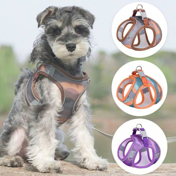 HP316 High-End Fashion Camouflage Pet Luminous Chest Harness