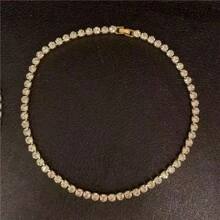 1 pieza Collar formal de mujer con diamantes incrustados