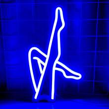 1 件霓虹灯火焰、火箭、牛头、外星人、欢迎霓虹灯，电池或 USB 供电 LED 装饰灯，11x7.36x0.7 英寸（28x18.7x1.8 厘米），适用于桌面、墙面装饰、游戏室、女孩卧室、宿舍、酒吧、庭院、露营、周年纪念、情人节生日派对、节日礼物、万圣节、圣诞节 - 白色 - 查看 70