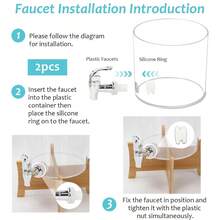 洗衣液分配器，0.7 加仑衣物柔顺剂分配器（适用于洗衣房整理），丙烯酸液体洗衣液分配器（带龙头）、洗涤剂容器、量杯 - 彩色 - 查看 6