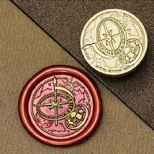 Vintage Clock Embossed Wax Seal Stamp - Perfect For Love Letters, Invitations, Holiday Cards, Journals, Scrapbooks, And DIY Crafts - Gold - View 13