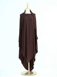 1 chiếc khăn trùm đầu Jersey trơn có dây buộc, tiện lợi khi mặc hàng ngày với Abaya Khimar, phù hợp với mọi mùa để mặc trang phục - Nhiều màu - Xem 22
