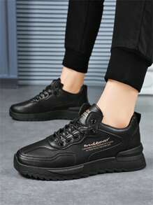 Modische Skateboard-Schuhe für Teenager, Lederobermaterial, wasserdicht, flache Sohle, rutschfest, verschleißfest, geeignet für Lässig sport, ganzjährig