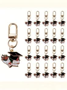 30 pièces Porte-clés/Porte-clés en forme de mortier de graduation vintage classique en alliage métallique avec fermoir homard créatif, convient comme cadeau de graduation de juillet, retour à l'école, fête de graduation, décoration de sac, porte-clés de téléphone/voiture, cadeau de la Fête des enseignants de septembre, cadeau pour amis, élèves, enseignants et accessoires automobiles/sacs cadeaux pour camarades de classe