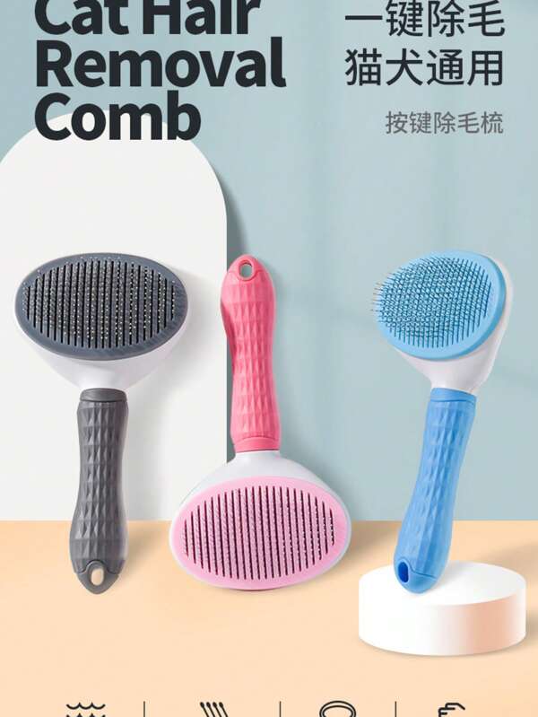Cat Grooming Brush, Detangling Tool For Long Haired Cats, Pet Hair Removal Brush, Pet Grooming Supplies
