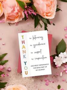 PC Cute Thank You Card To Teacher Appreciation Gift To Mentor, Educator, Pastor, Dad, Mom, Boss, Grateful For Your Support, Graduate Thanks Card For Teacher - Multicolor - View 4