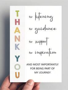 PC Cute Thank You Card To Teacher Appreciation Gift To Mentor, Educator, Pastor, Dad, Mom, Boss, Grateful For Your Support, Graduate Thanks Card For Teacher - Multicolor - View 8