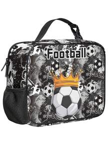 儿童时尚宇航员印花午餐袋，生动的图案设计适合儿童审美，隔热可重复使用，适合上学、野餐、短途旅行，是送给男孩的完美礼物 - 男款便當袋 - 查看 7