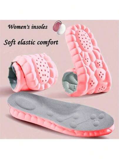 1 par mjuka och bekväma skoinlägg för kvinnor - adaptiv elasticitet, andningsbara, fukttransporterande - lämpliga för sport- och fritidsskor, rosa isolering, galentinskor, valpskor, karneval, festdekorationer