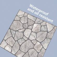 10 Peças Adesivos de Azulejo Cerâmico Autoadesivo Fosco de PVC, Papel de Parede com Estampa de Pedra Cinza, Adesivo de Parede e Piso para Decoração de Casa, Cozinha, Sala de Estar, Banheiro, Quarto, Acessórios de Cozinha, Itens de Cozinha, Decoração de Cozinha, Azulejos de Piso, Piso