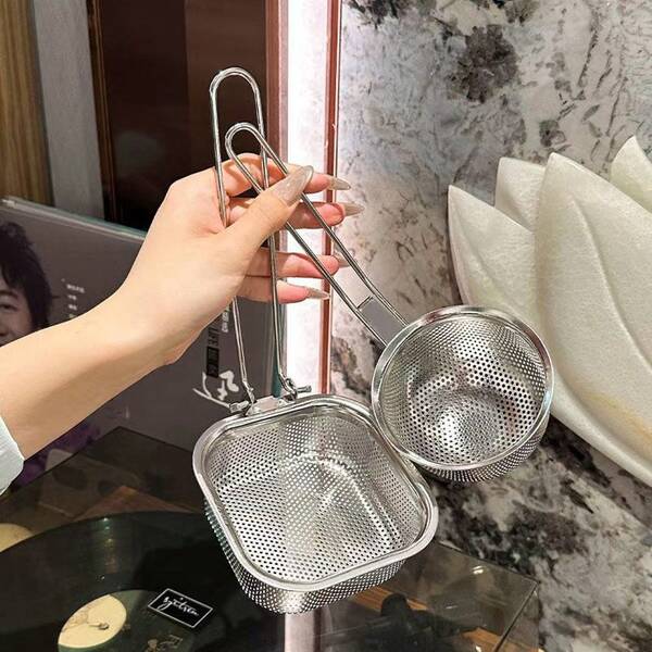 Quadratisches Hot Pot-Sieb aus Edelstahl 304
