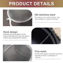 Filtre à thé ménager en acier inoxydable 304, lot de 5, taille moyenne