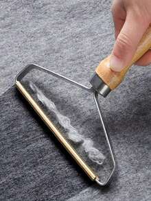 1 件装宠物木柄毛发刮刀、清洁毛发刮刀、脱毛刷、去除猫狗毛发、脱毛梳、宠物清洁刷、从家具、地毯、床上用品、衣服等去除狗猫毛发、自清洁狗猫毛发去除器