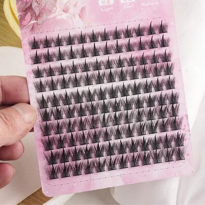 120 ชิ้น ขนตาปลอม, ต่อขนตา DIY, ขนตาปลอมแบบช่อ, ขนตาปลอมเส้นบาง, ขนตาปลอมแบบช่อ C/D Curl หนา 8-13 มม., ขนตาปลอมแบบช่อ, ขนตาปลอมแบบเส้น, ขนตาปลอม