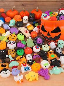 10/20pcs Halloween Mochi Squishy, Mini Kawaii Mochi Squeeze Reliever Anxiety Packs Party Favors, Halloween Miniatures Halloween Treat Bags Gifts,Monsters Mochi Squishy Mini Squishy In Unique Halloween Shapes, Classroom Prizes, Goodie Bag Fillers, Trick Or Treat, Halloween