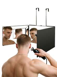 Lustro 360 stopni, lustro 3-drożne z uchwytami, regulowane lusterko kosmetyczne do łazienki, sypialni, makijażu, prysznica, golenia, stylizacji, cięcia