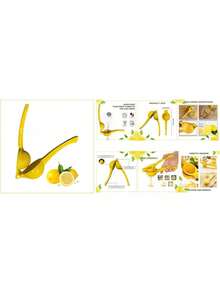 1 件装柠檬榨汁器手动水果榨汁机家用厨房榨汁工具柠檬榨汁器 - 黃色 - 查看 8