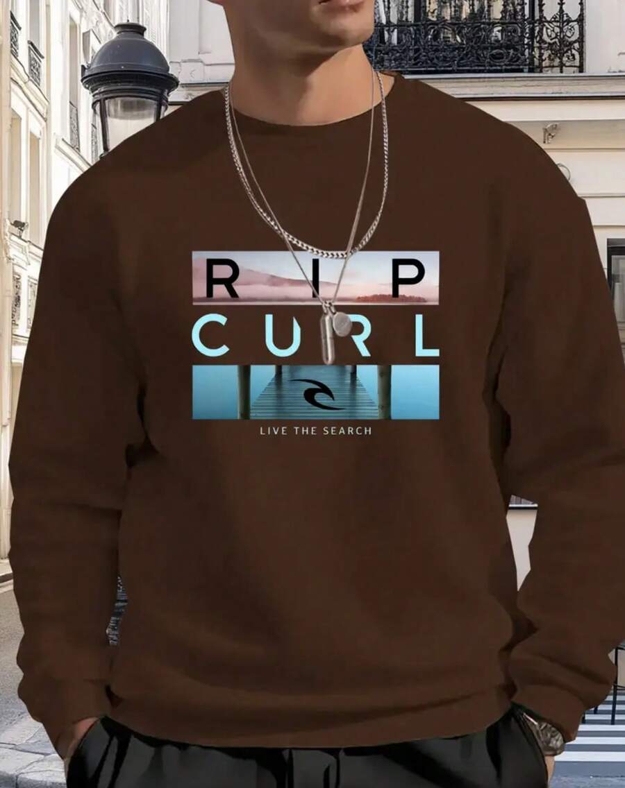 MEN'S COLD SHIRT SWEATER STYLE 100% COTTON PREMIUM STYLISH - 鏽棕色 - 查看 1