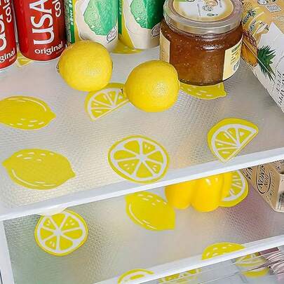 4 piezas Alfombrillas impermeables para refrigerador, Almohadillas antihúmedad rectangulares, Forros lavables para refrigerador, Manteles de cocina para el hogar, Patrón de margaritas y limones, Selecciones de primavera y verano, Regalos para damas de honor, Habitación, Decoración de dormitorio, Playa, Viaje, Para hombres, Para mujeres, Vacaciones, Cosas lindas