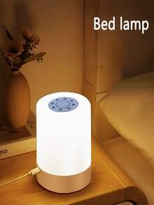 1pc Touch Sensor Warm Light Bedside Lamp, Eye-Caring LED Night Light, USB Powered Sleep Light, Touch Control 3 Color Temperatures Adjustable Nightlight For Bedroom, Nursing Baby - LED Touch Night Light - View 4