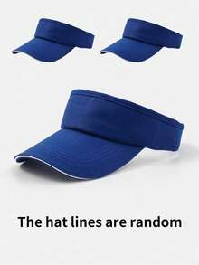 3 件装运动遮阳帽可调节空顶棒球帽，男女皆宜