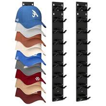 Baseball Cap Storage Rack, Strong Adhesive, Wall-Mounted Hat Rack, Multi-Layer Hat Storage Display Rack - Multicolor - View 1