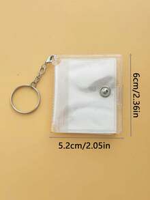 1pc Transparent White Mini Photo Album, PP Hanging Photo Album For DIY - White - View 2