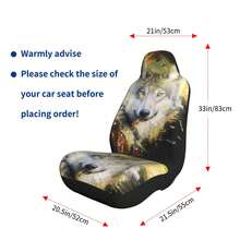 Gold Glitter Wolf Full Coverage Car Seat Cover Set, Suitable For All Seasons, Fabric Material, Fits Multiple Vehicle Models, Comprehensive Protection (Personalized Wolf Design, Suitable For All Seasons) - one-size - View 5