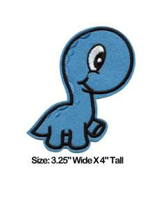 1 pieza Parche bordado de dinosaurio Estegosaurio lindo, bordado de tela de poliéster DIY, apropiado para ropa, prendas, calzado y accesorios, para todas las estaciones