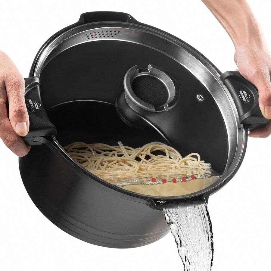 Stainl Steel Stock Pot 27.5 Quart 11.4 X 13.4 Inch Heavy Duty With Glass Lid Daily Pick - Black - View 1